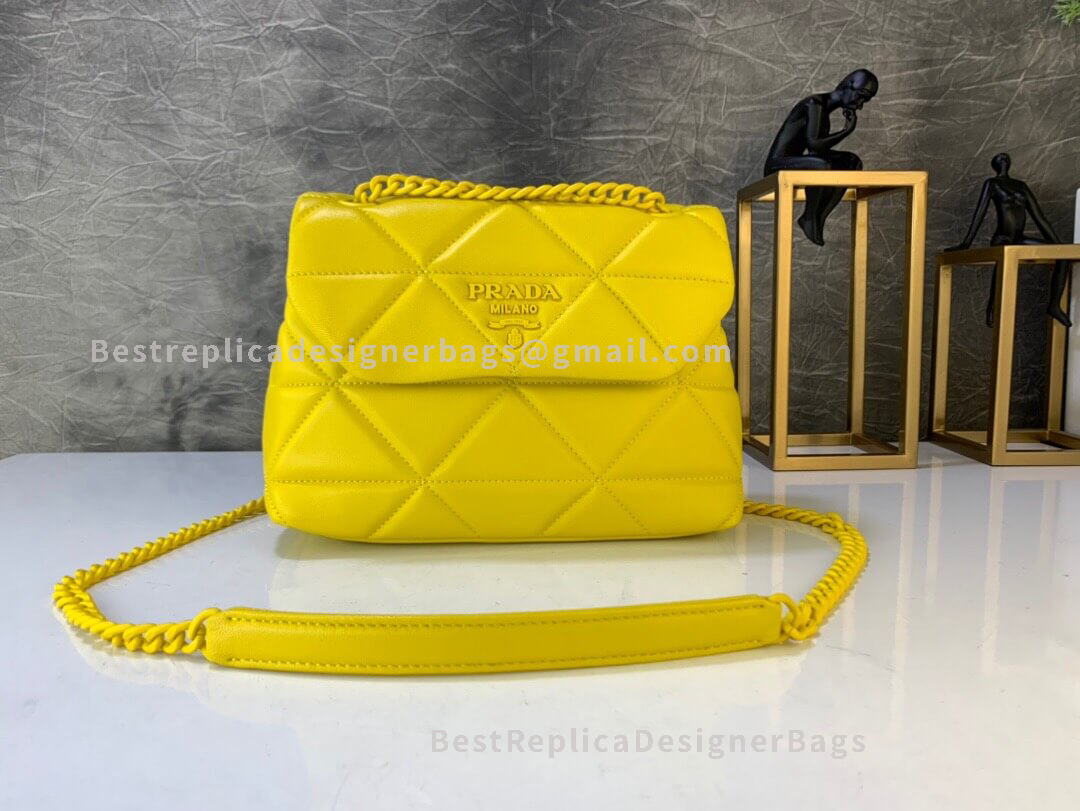 Prada Spectrum Nappa Medium Yellow Leather Shoulder Bag 233